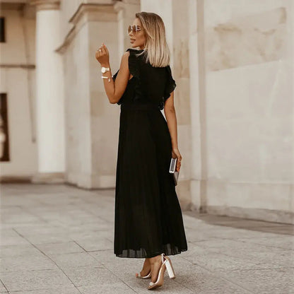 Stilvolles Premium Hochzeitsgastkleid mit V-Ausschnitt für Damen | Soraya -7