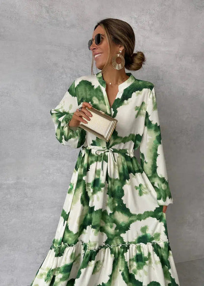 Modernes Raffiniertes Sommerkleid mit Print für Damen | Kathleen -1