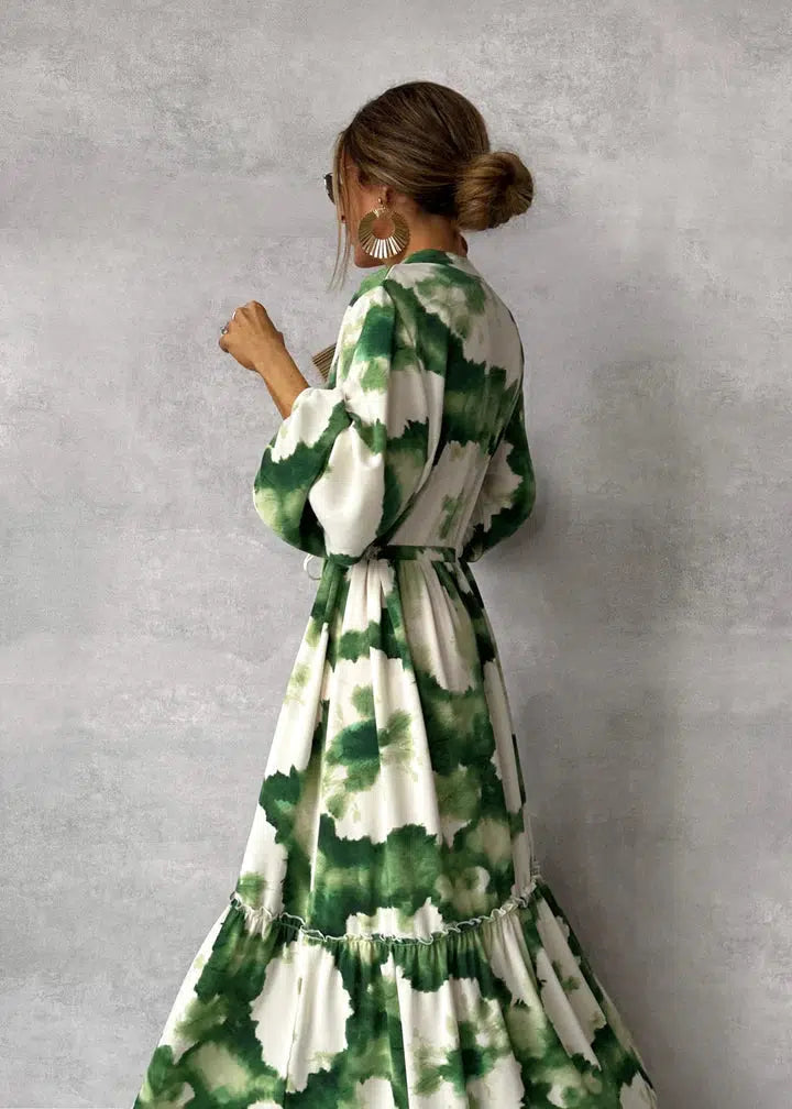 Modernes Raffiniertes Sommerkleid mit Print für Damen | Kathleen -3