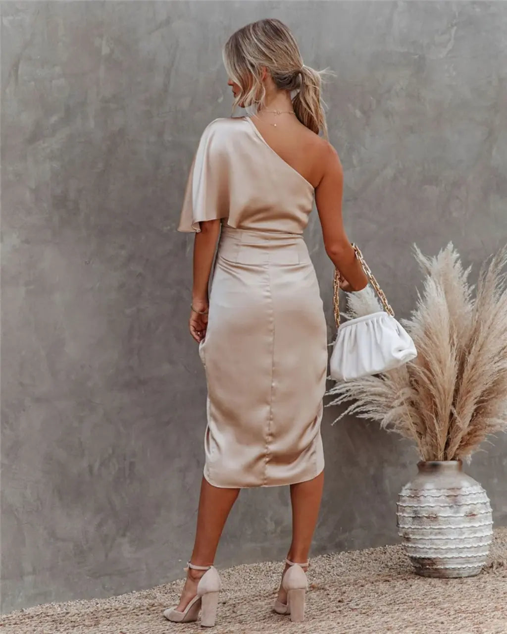 Elegantes Feines Cocktailkleid mit drapiertem Schnitt für Damen | Cortney -2
