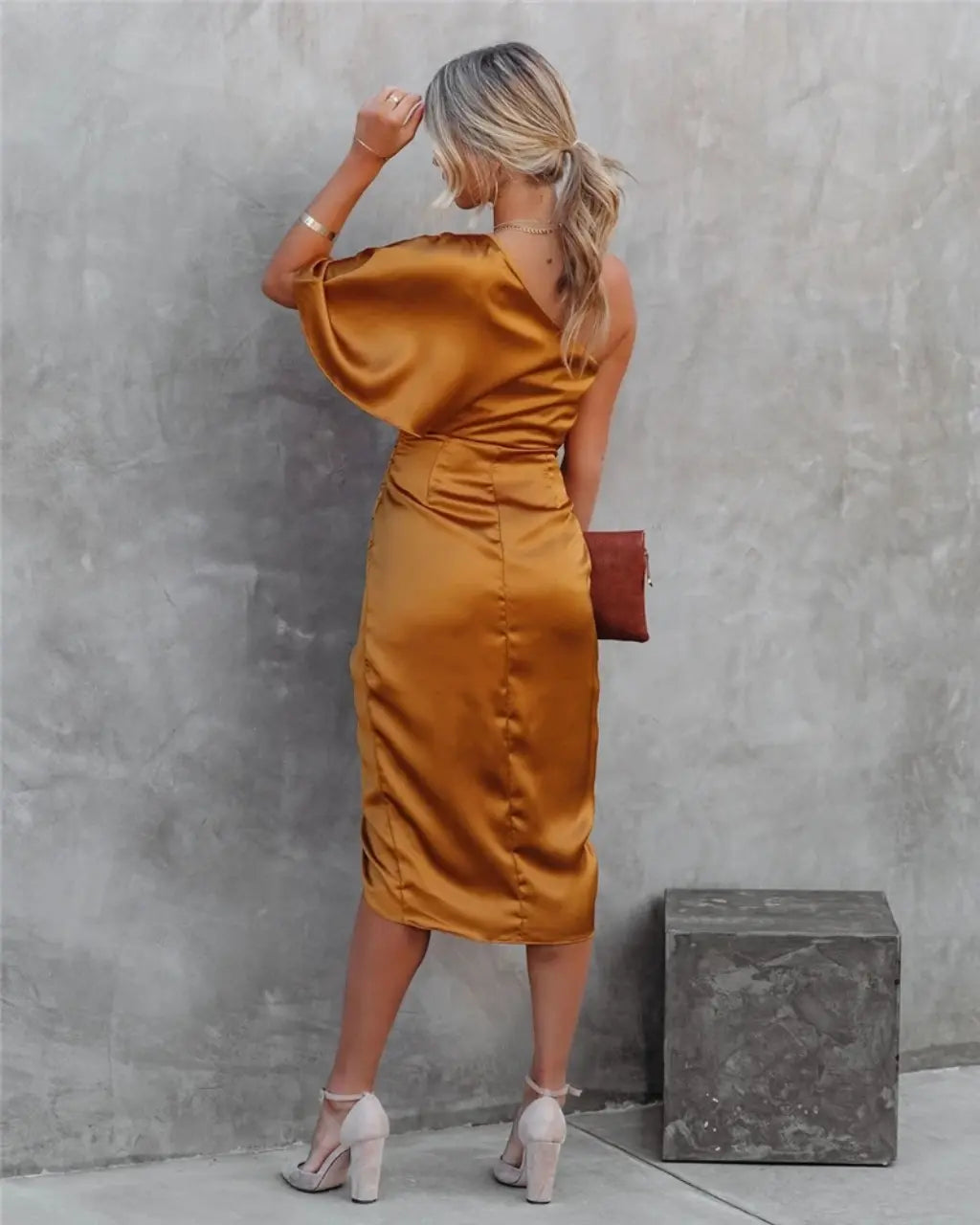 Elegantes Feines Cocktailkleid mit drapiertem Schnitt für Damen | Cortney -6