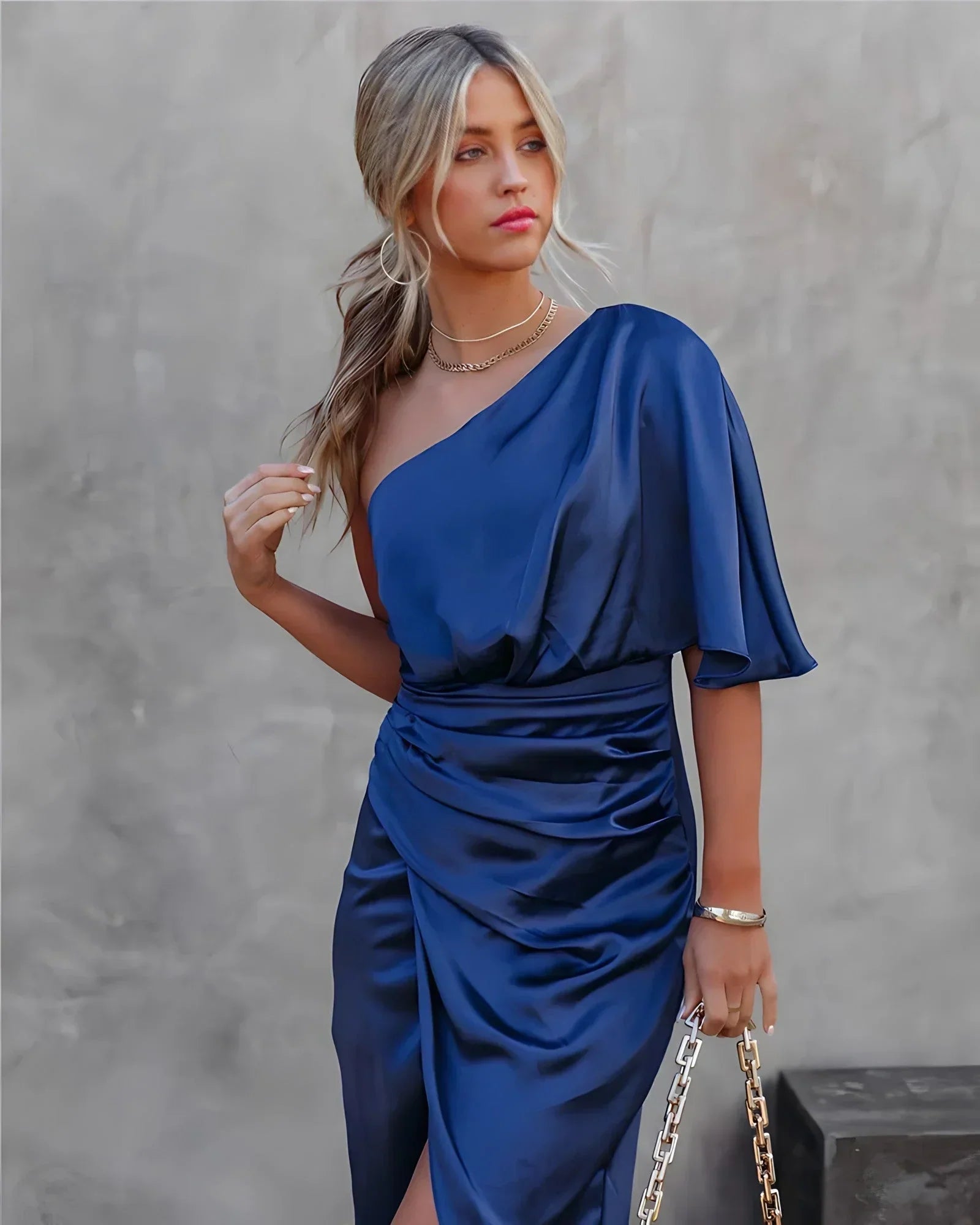 Elegantes Feines Cocktailkleid mit drapiertem Schnitt für Damen | Cortney -10