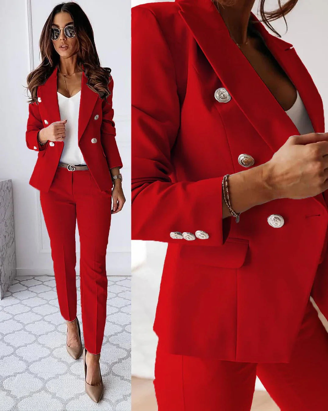 Elegante Premium Jacke mit Knopfleiste für Damen | Julia -4