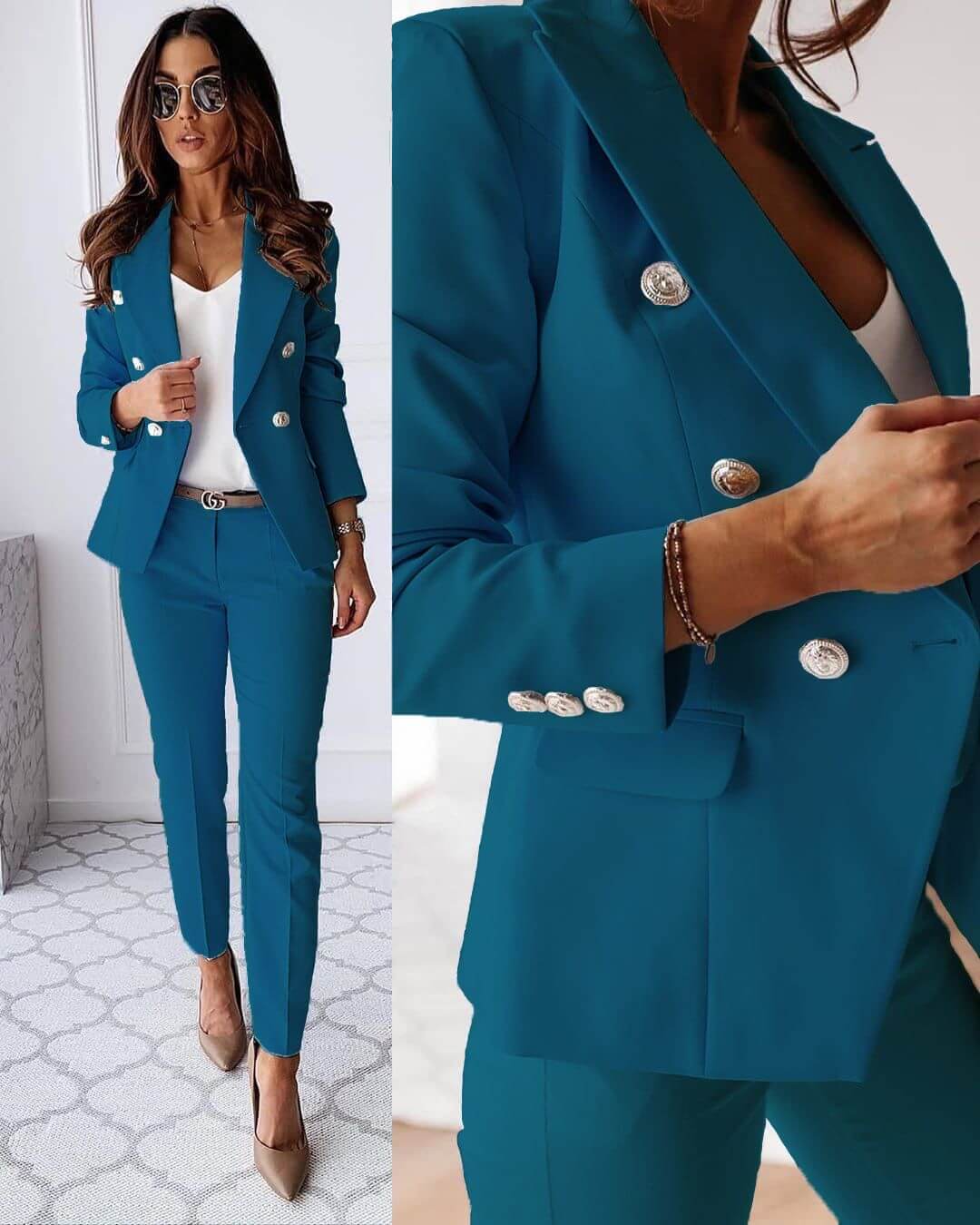 Elegante Premium Jacke mit Knopfleiste für Damen | Julia -2