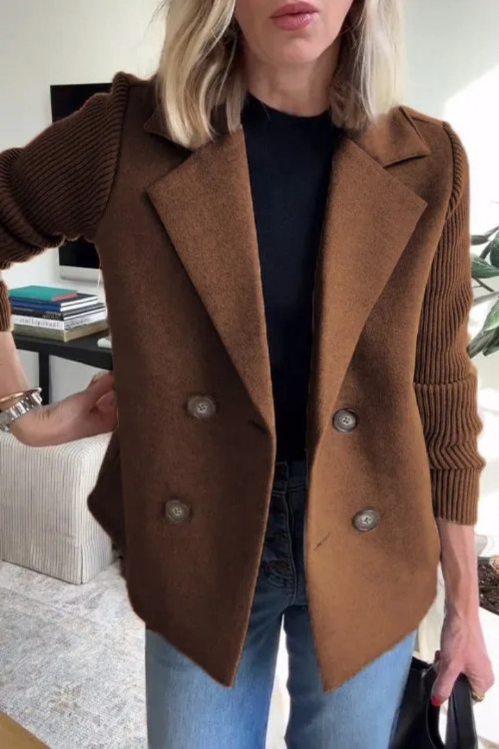 Eleganter Hochwertiger Blazer mit Strick für Damen | Lina -7