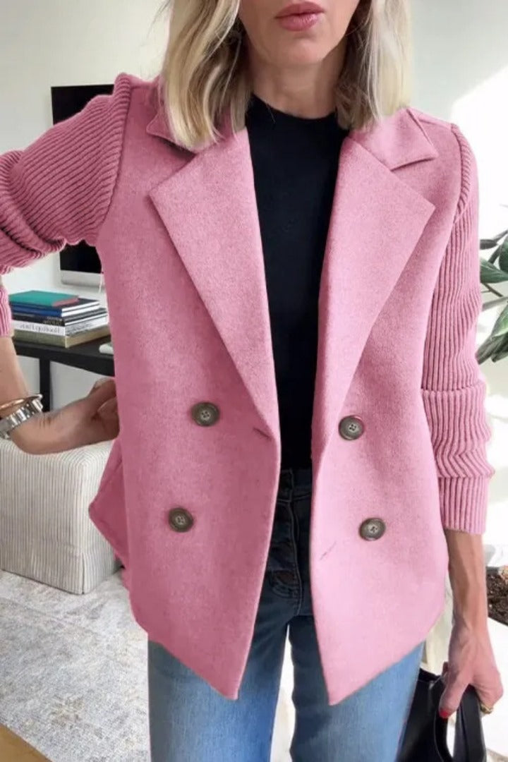 Eleganter Hochwertiger Blazer mit Strick für Damen | Lina -8