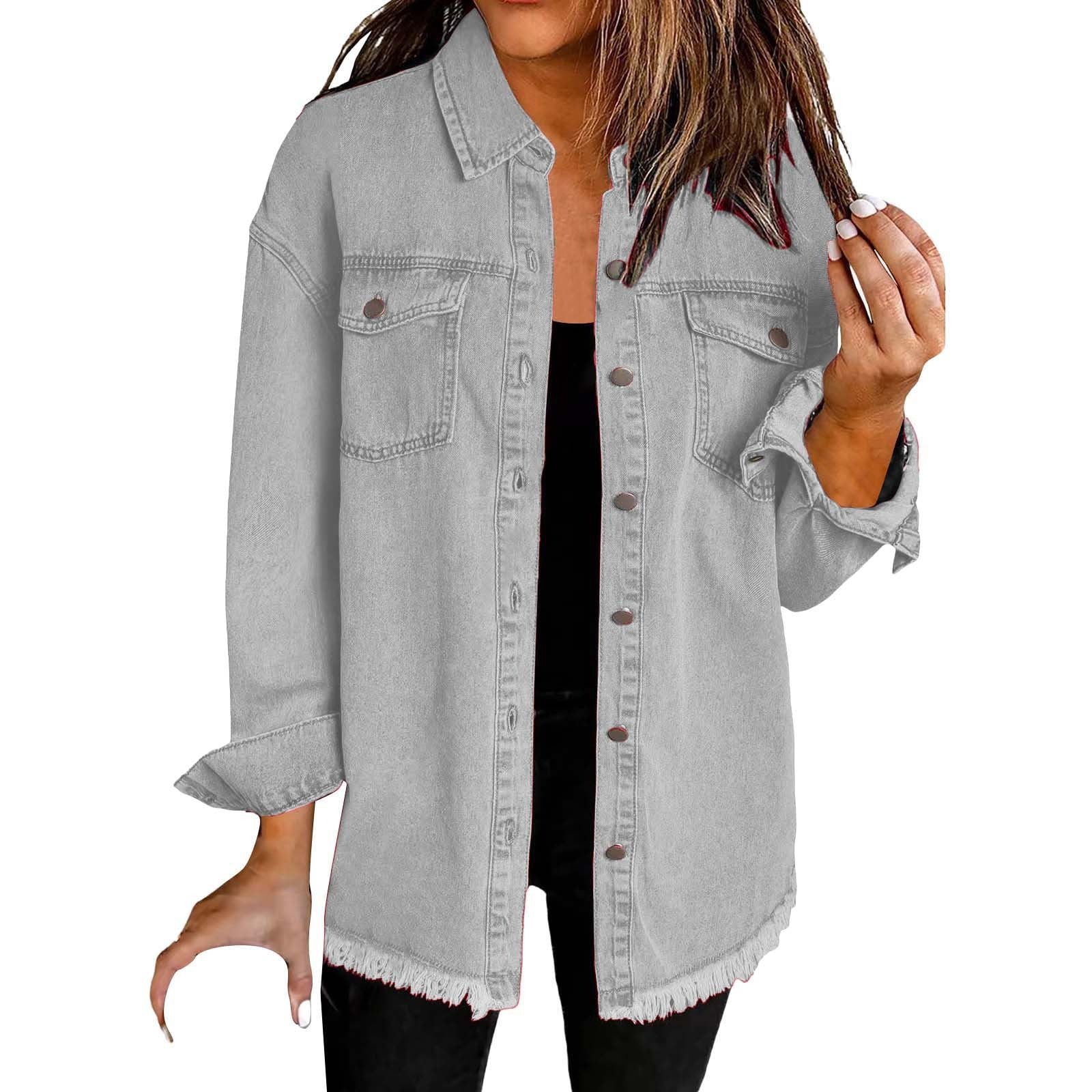Lässige Jeansjacke Silhouette für Männer | Elmara -13