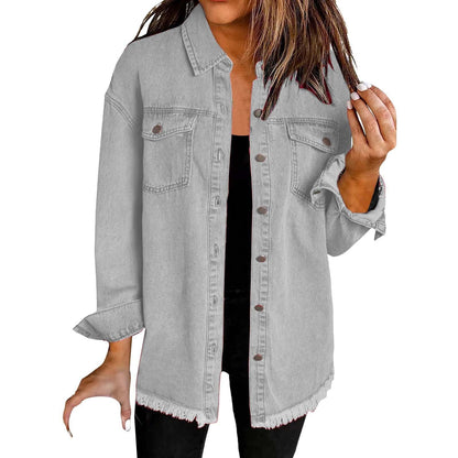 Lässige Jeansjacke Silhouette für Männer | Elmara -13