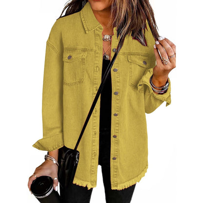 Lässige Jeansjacke Silhouette für Männer | Elmara -15
