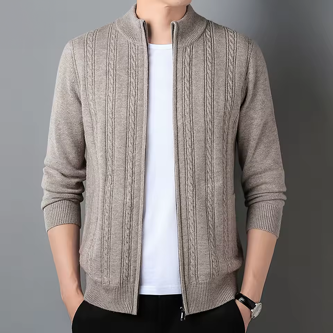 Elegante Strickjacke Reissverschluss für Frauen | Elion -4