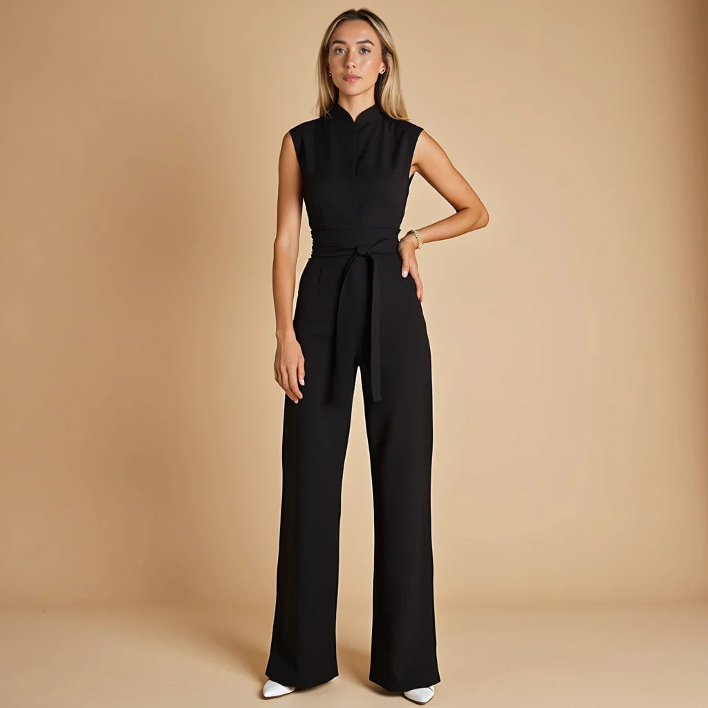 Classic sleeveless elegant everyday jumpsuit for women | Valencia -7