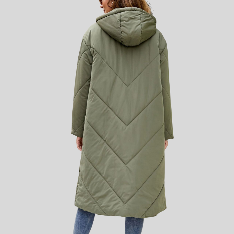 Warm hooded winter everyday jacket for women | Elina -2