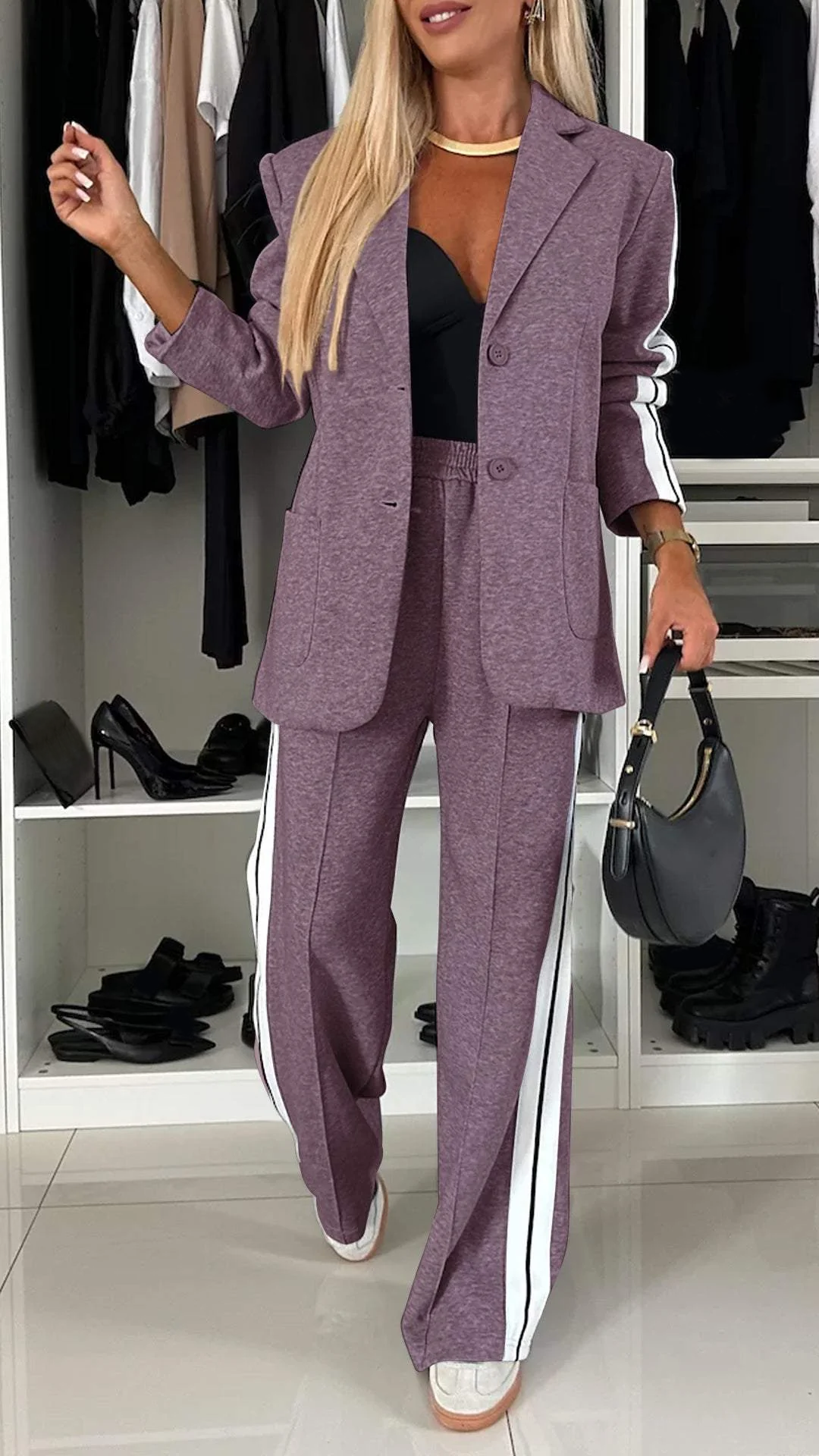 Elegant Two-Piece Trouser Suit Set for Women | Elmira