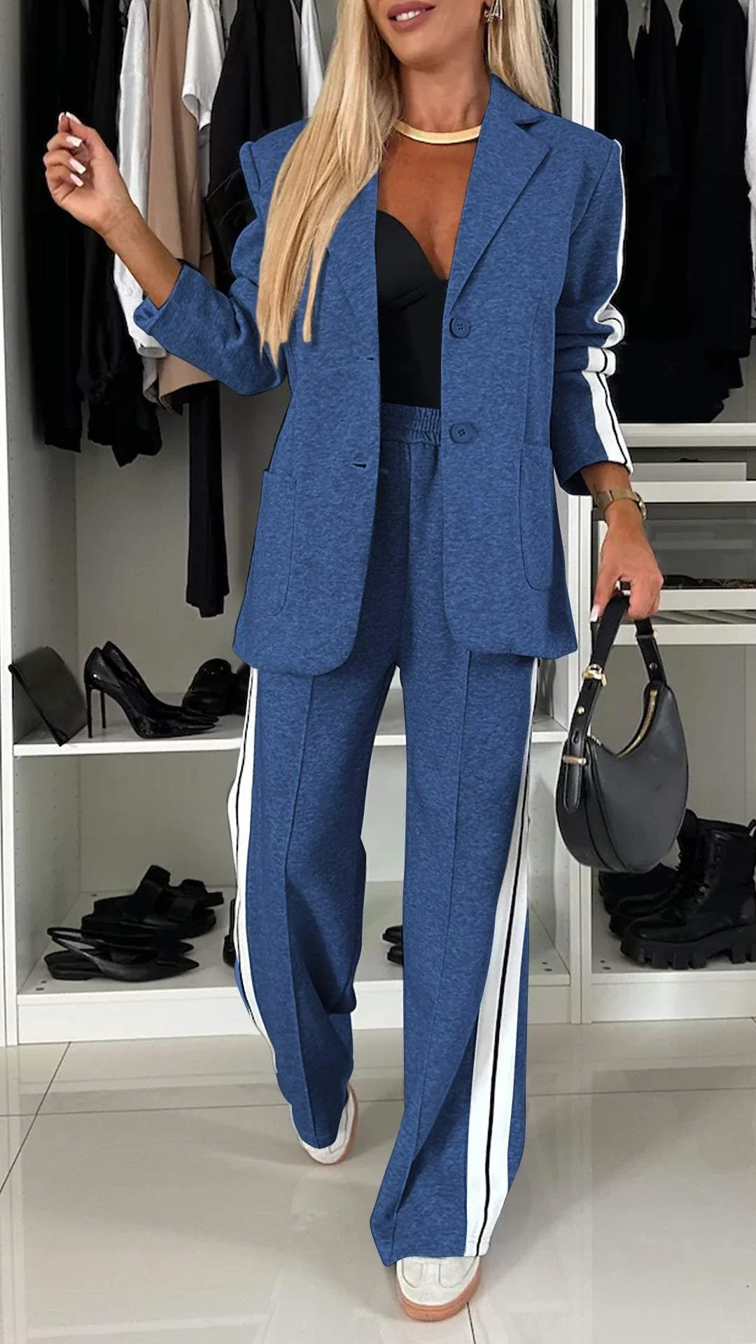 Elegant Two-Piece Trouser Suit Set for Women | Elmira