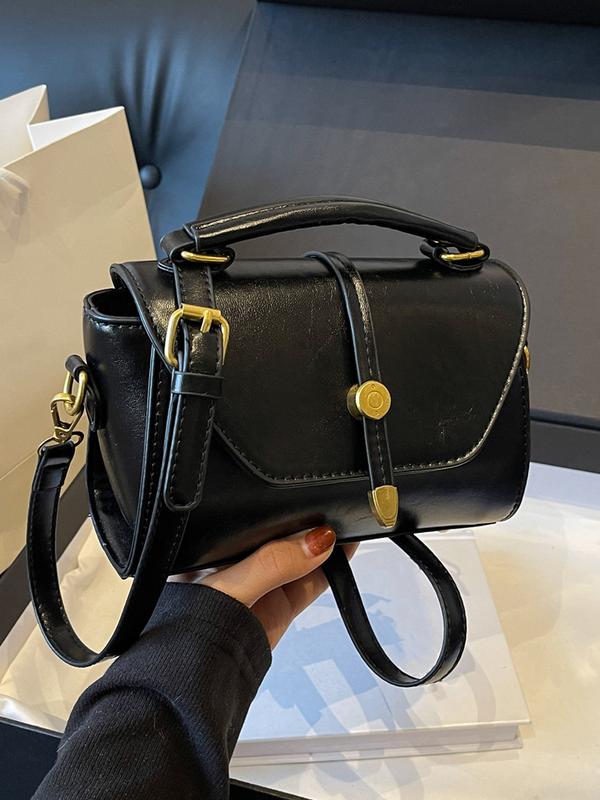Kompakte Schultertasche Kontrastnähten für Frauen | Elvoria -10