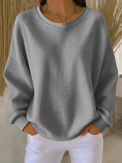 Relaxed textured everyday knit jumper for women | Elora -3