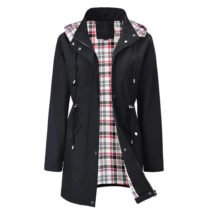 Stilvolle Premium Wasserdichte Jacke mit Kapuze für Damen | Olivia -4