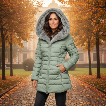 Klassische Edle Wasserdichte Jacke mit wasserabweisendem Material für Damen | Mila -5