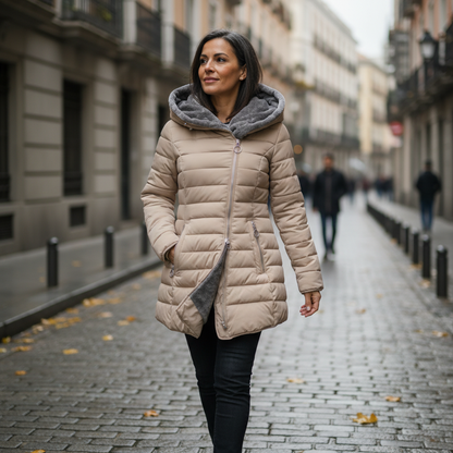 Klassische Edle Wasserdichte Jacke mit wasserabweisendem Material für Damen | Mila -4