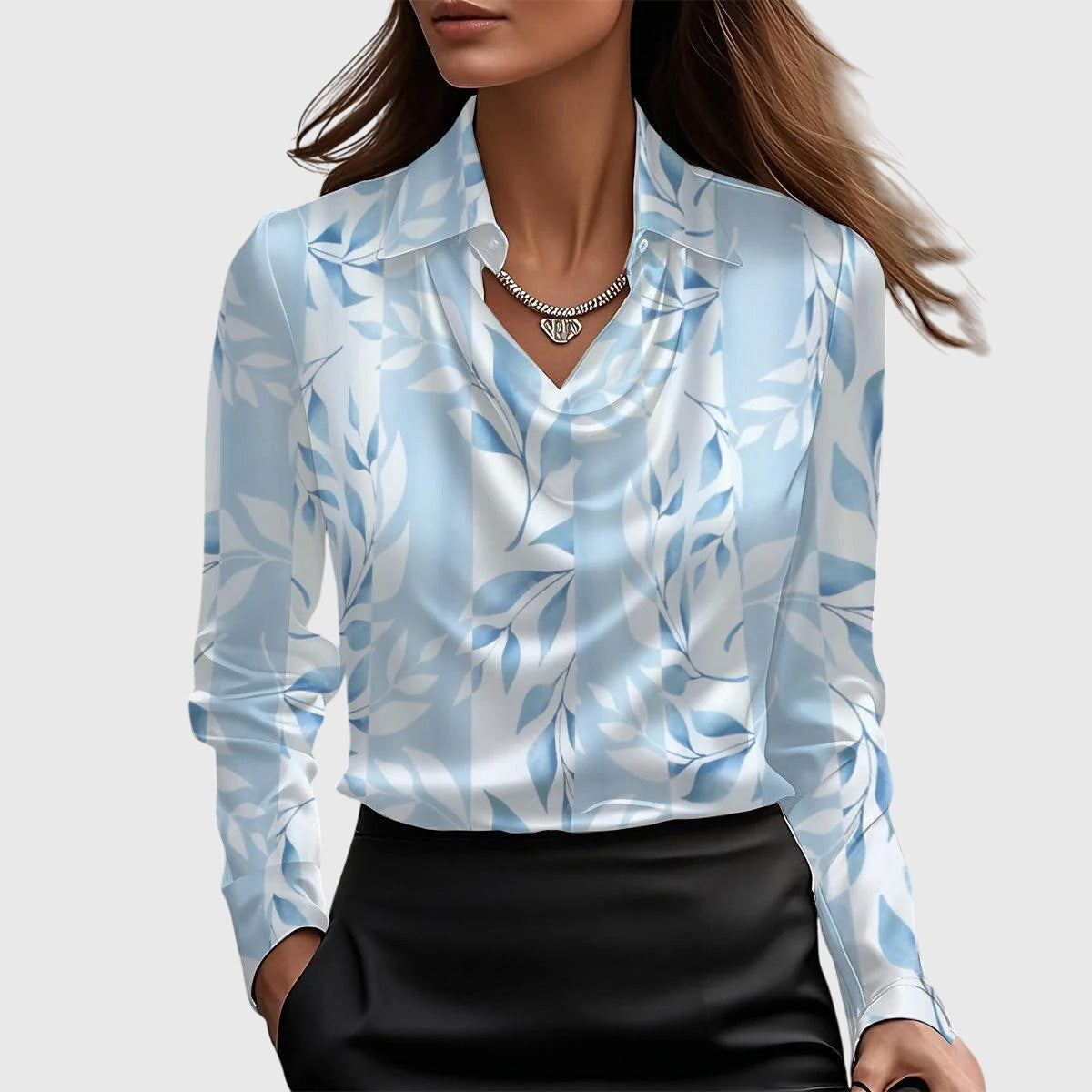 Elegante Bluse Ausschnitt für Frauen | Calyra -6