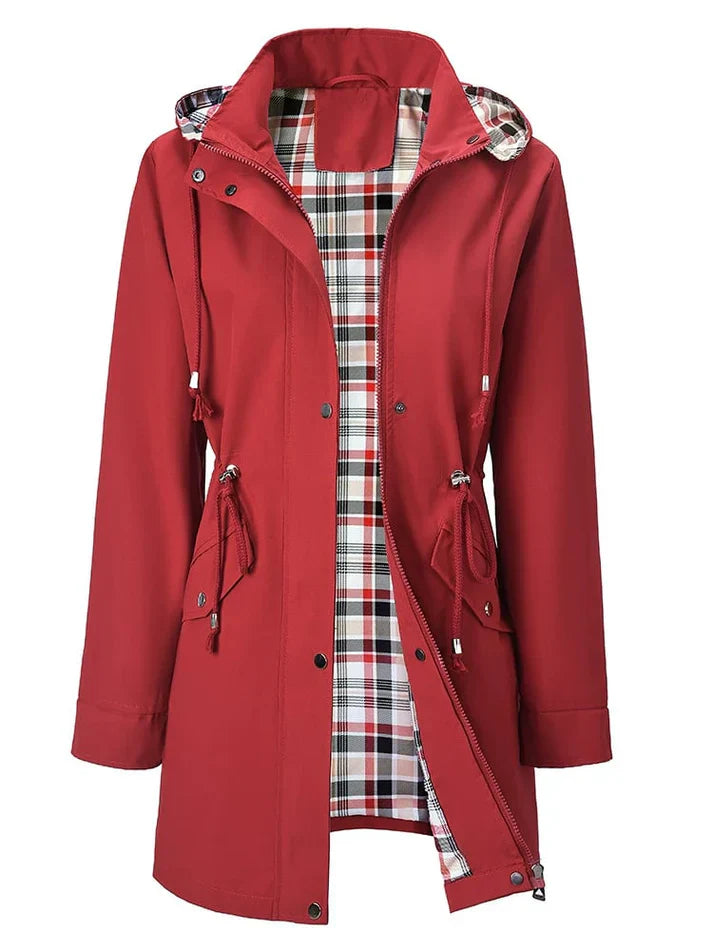 Stilvolle Premium Wasserdichte Jacke mit Kapuze für Damen | Olivia -5