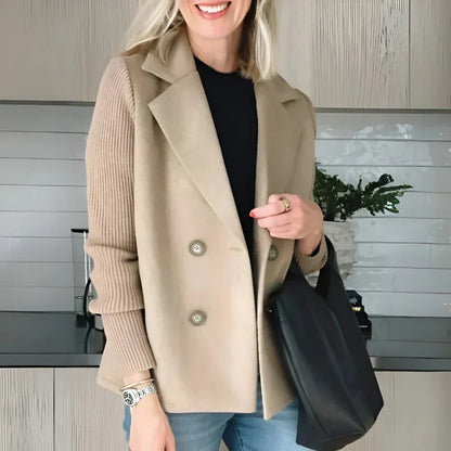 Eleganter Hochwertiger Blazer mit Strick für Damen | Lina -1