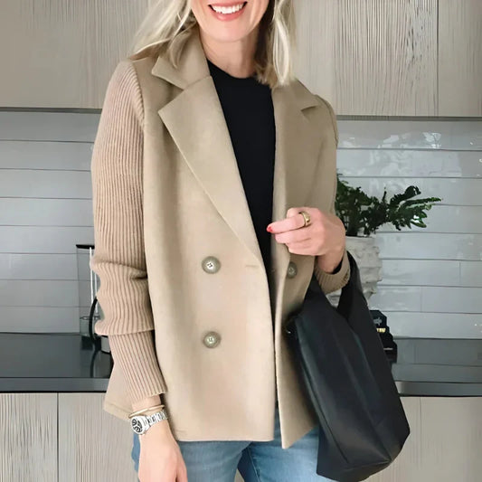 Eleganter Hochwertiger Blazer mit Strick für Damen | Lina -1