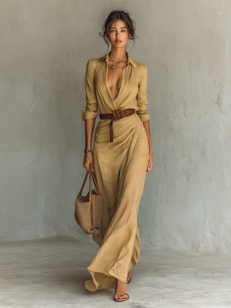 Stilvolles Feines Kleid mit Maxi-Länge für Damen | Maxi -5