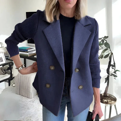 Eleganter Hochwertiger Blazer mit Strick für Damen | Lina -5