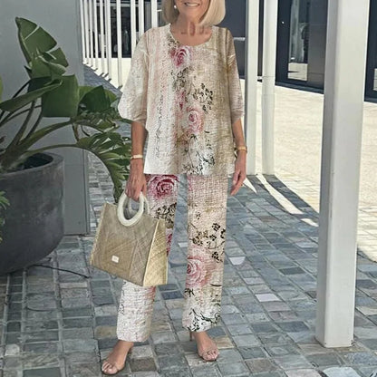 Fashionable Two-Piece Set with Print for Women | Elvaria