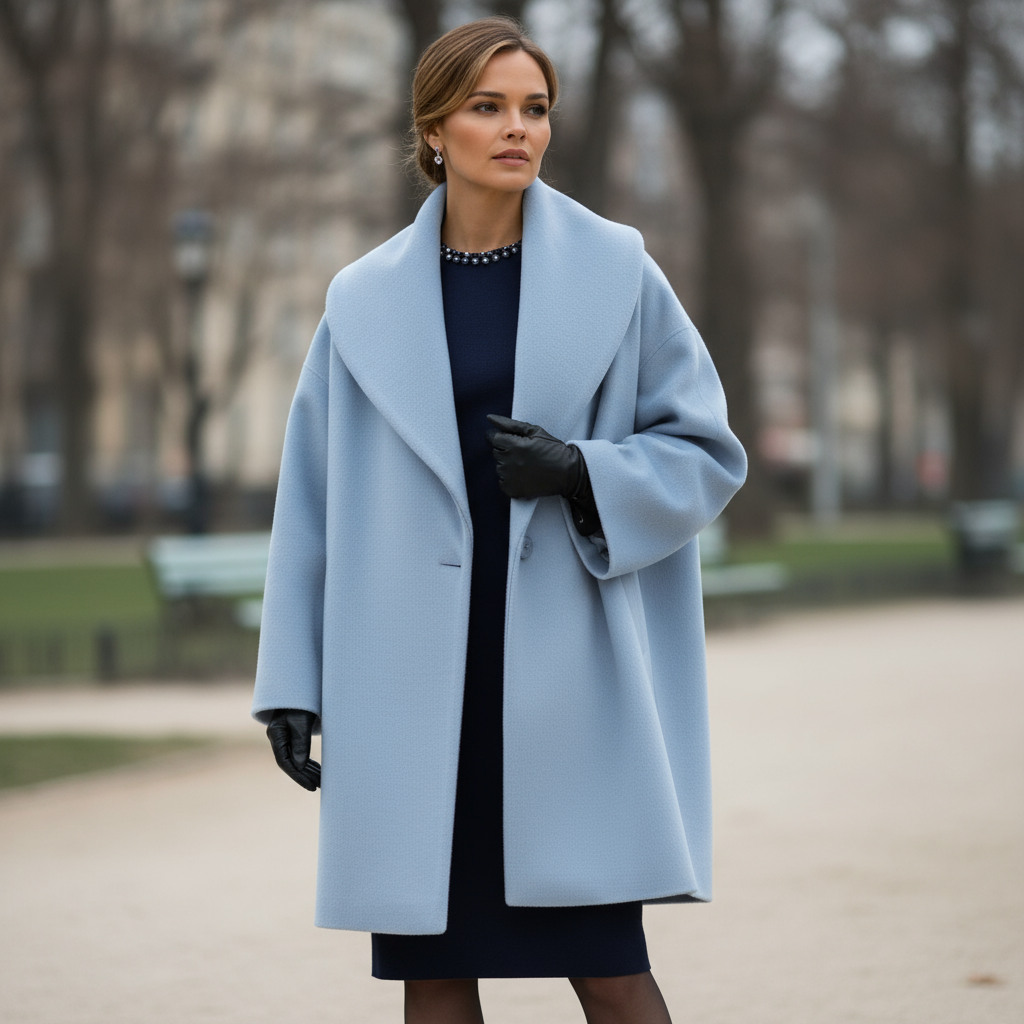 Eleganter Mantel mit Revers für Damen | Amara