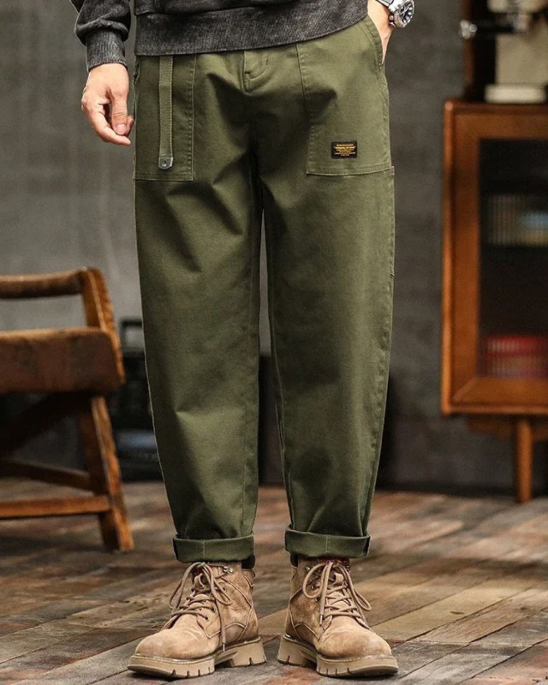 Vintage Cargohose Bein für Frauen | Tavero -1