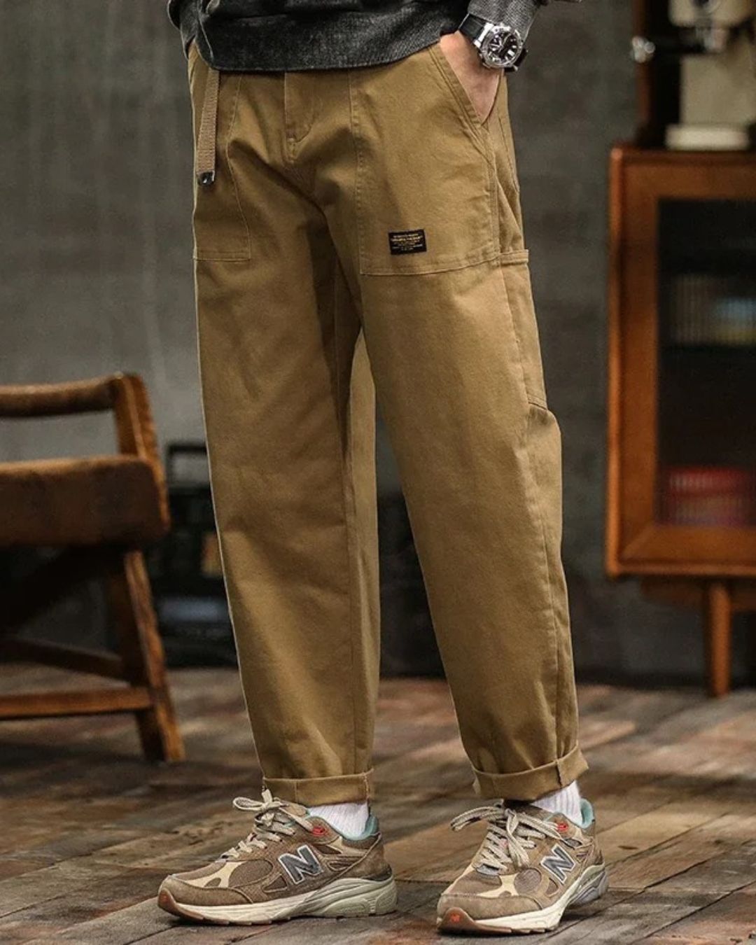 Vintage Cargohose Bein für Frauen | Tavero -6