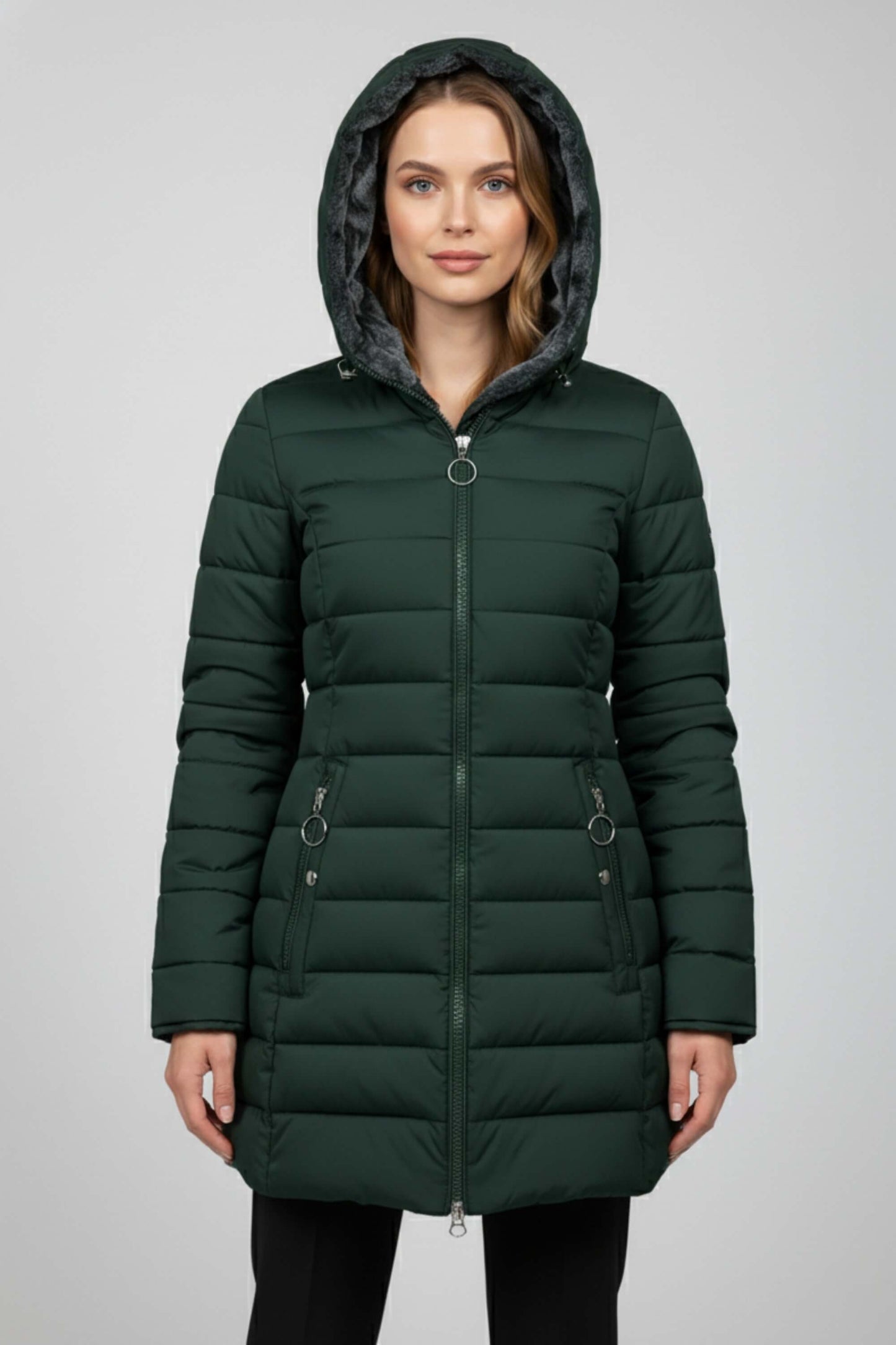Lange Pufferjacke für Frauen | Elvaria -4