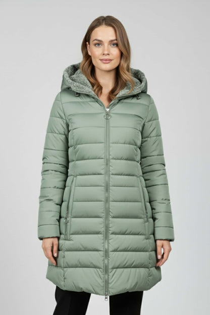 Lange Pufferjacke für Frauen | Elvaria -7