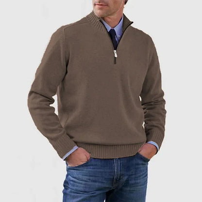 Klassischer Hochwertiger Pullover mit Stehkragen für Herren | Lucien -3