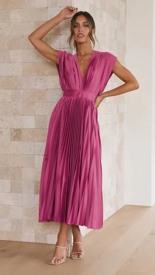 Modernes Premium Abendkleid mit tiefem Ausschnitt für Damen | Wendy -1