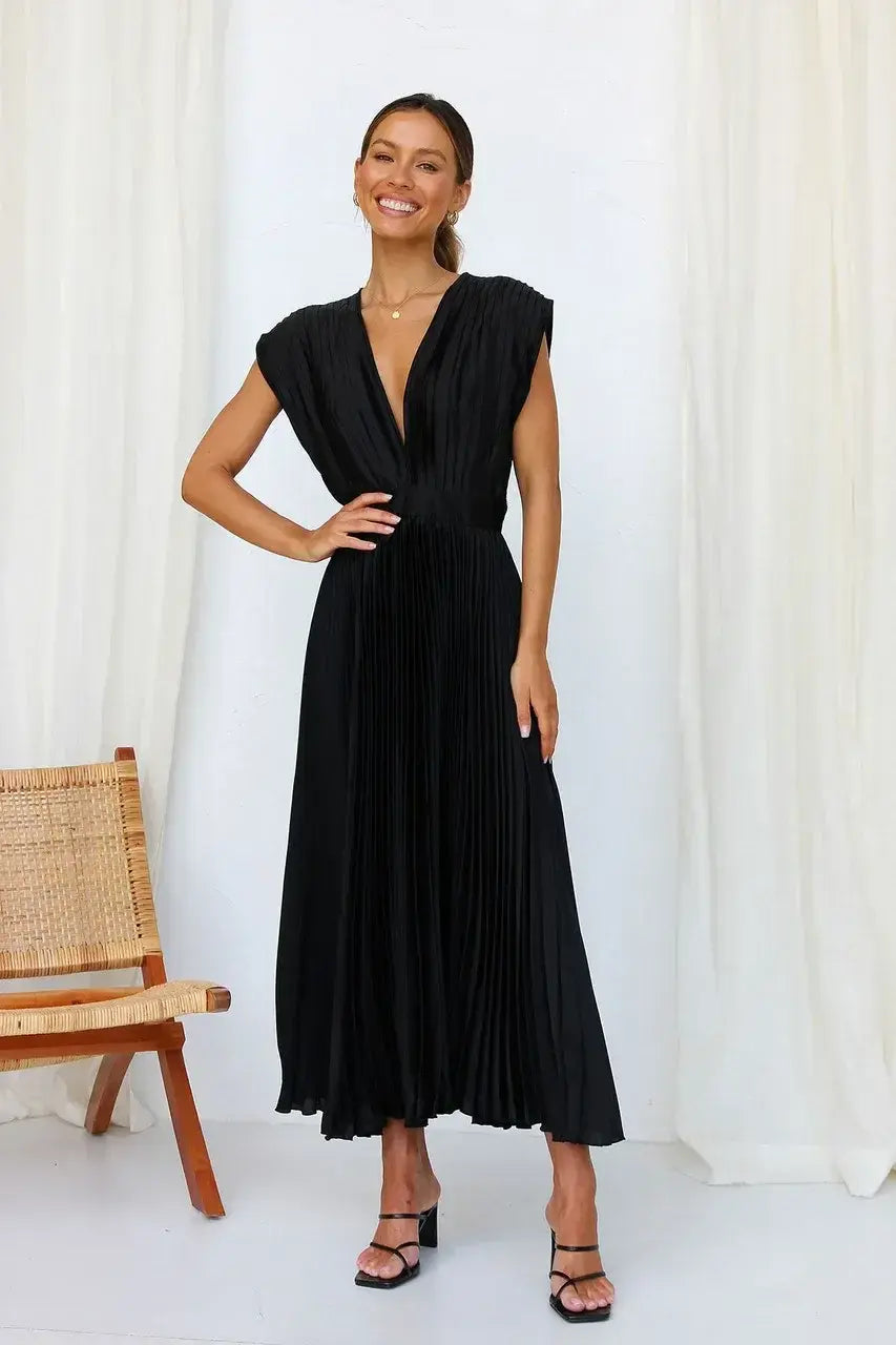 Modernes Premium Abendkleid mit tiefem Ausschnitt für Damen | Wendy -9