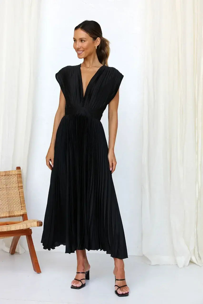 Modernes Premium Abendkleid mit tiefem Ausschnitt für Damen | Wendy -10