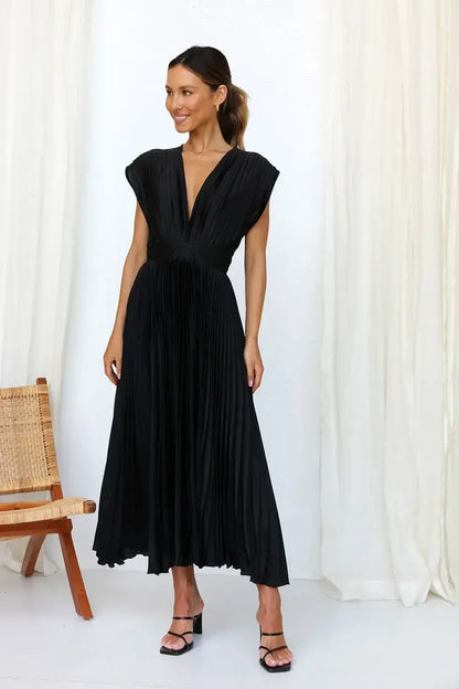 Modernes Premium Abendkleid mit tiefem Ausschnitt für Damen | Wendy -10