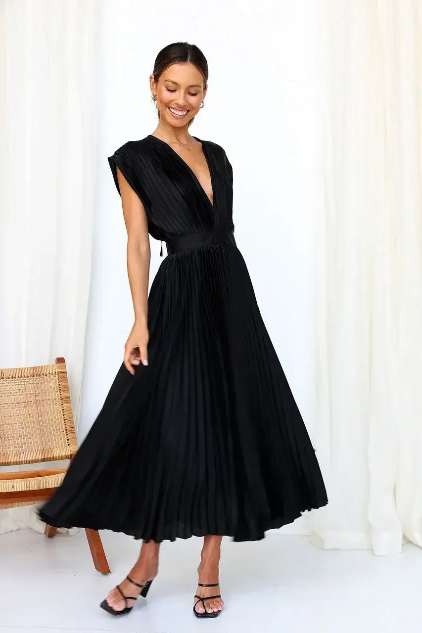 Modernes Premium Abendkleid mit tiefem Ausschnitt für Damen | Wendy -11