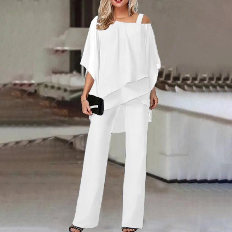 Stilvolle Edle Hose mit asymmetrischem Schnitt für Damen | Olivia -1