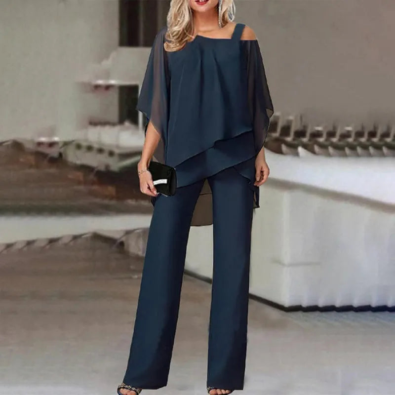Stilvolle Edle Hose mit asymmetrischem Schnitt für Damen | Olivia -3