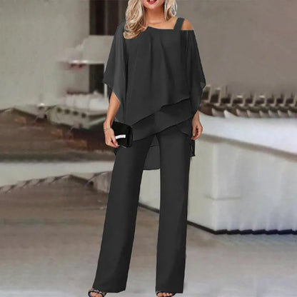Stilvolle Edle Hose mit asymmetrischem Schnitt für Damen | Olivia -4