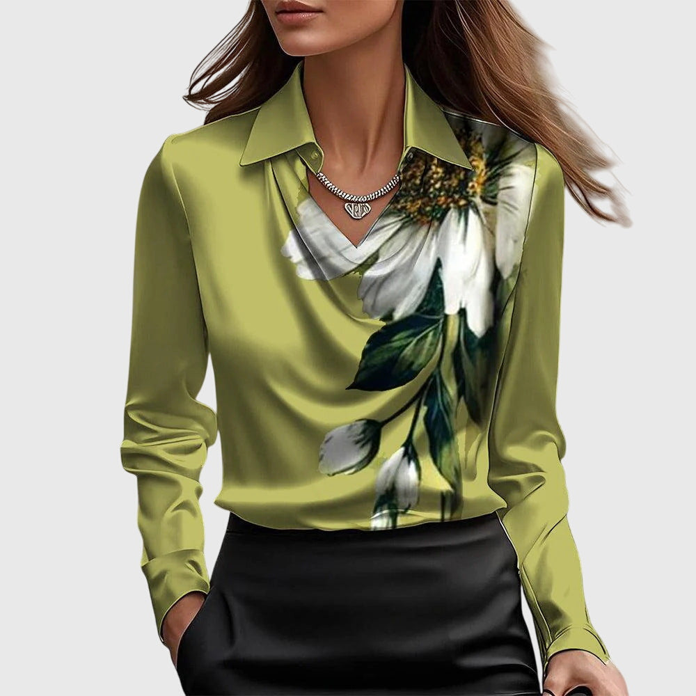 Elegante Bluse Ausschnitt für Frauen | Calyra -8