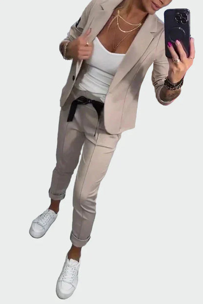 Modernes Feines Set mit taillierter Passform für Damen | Elegance -6