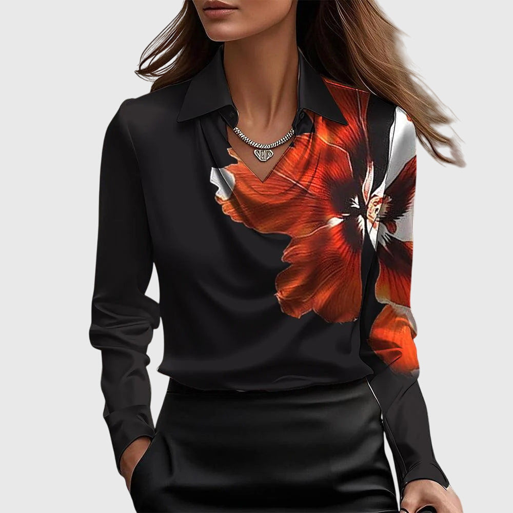 Elegante Bluse Ausschnitt für Frauen | Calyra -7
