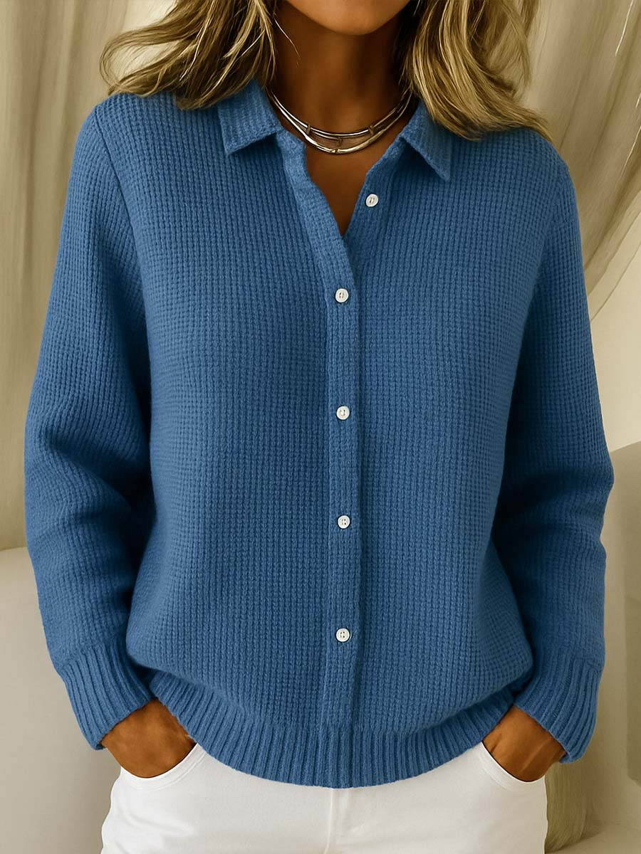 Elegante Strickjacke Kragen für Frauen | Erica -2