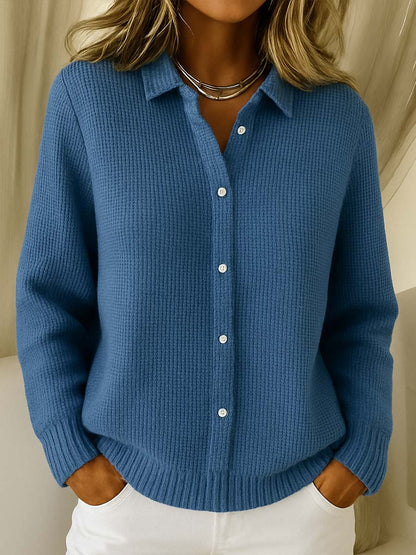 Elegante Strickjacke Kragen für Frauen | Erica -2