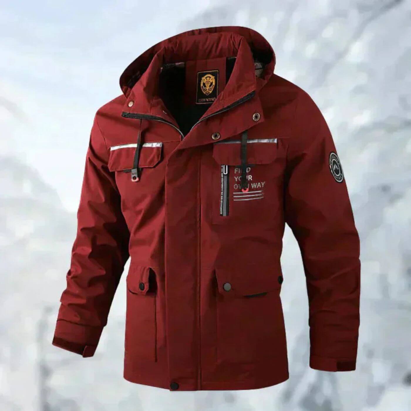 Elegante Hochwertige Wasserdichte Jacke mit wasserabweisendem Material für Herren | Versátil -7